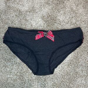 Victorias Secret gray Christmas Jingle Bell Hip hugger Panties. Size L